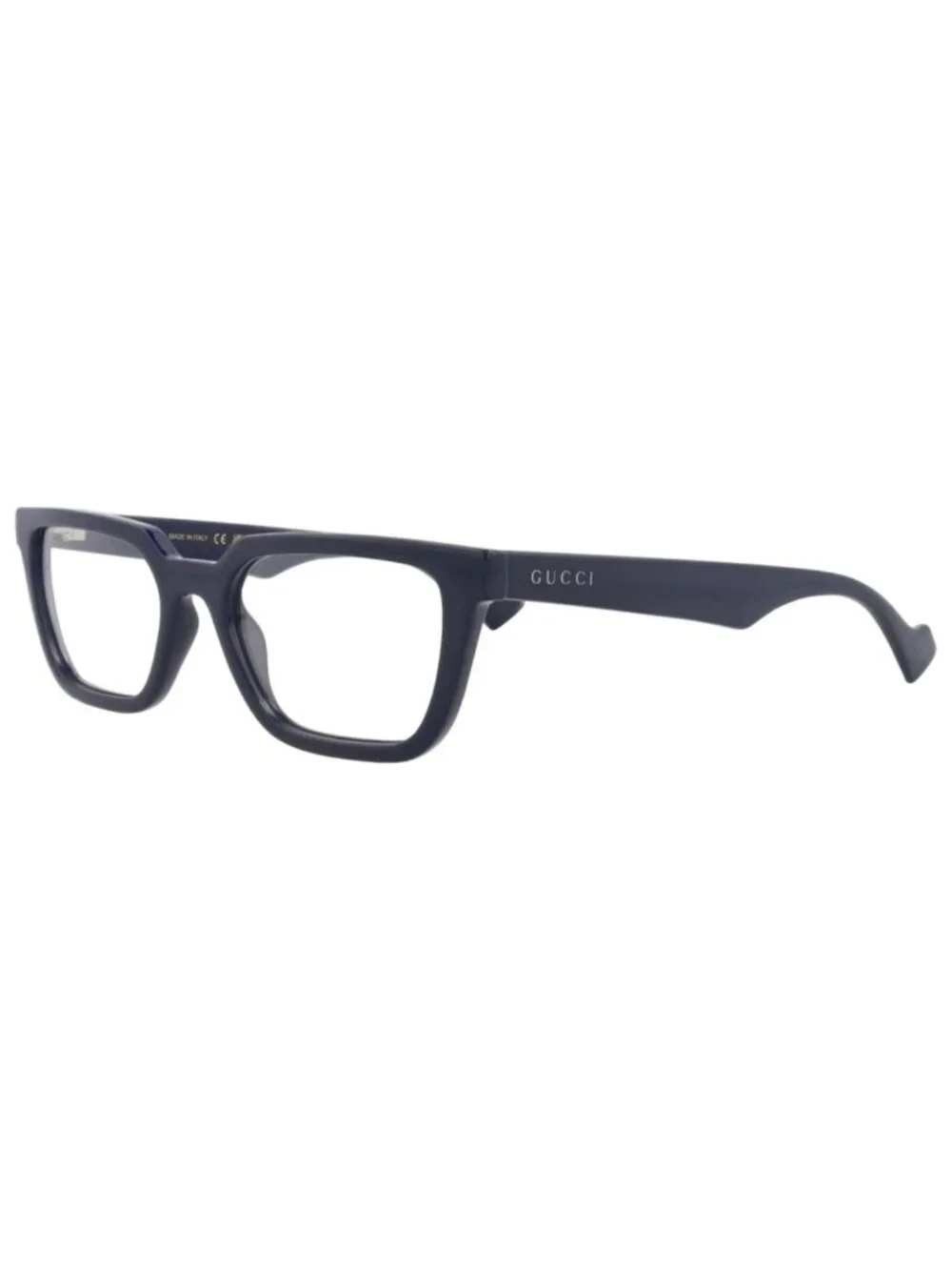 New Gucci Women's Eyeglasses Square Rectangle Injection Frame Mens Blue Blue